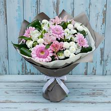 Букет цветов из:  Герберы, Альстромерии и Хризантемы в Светлополянске