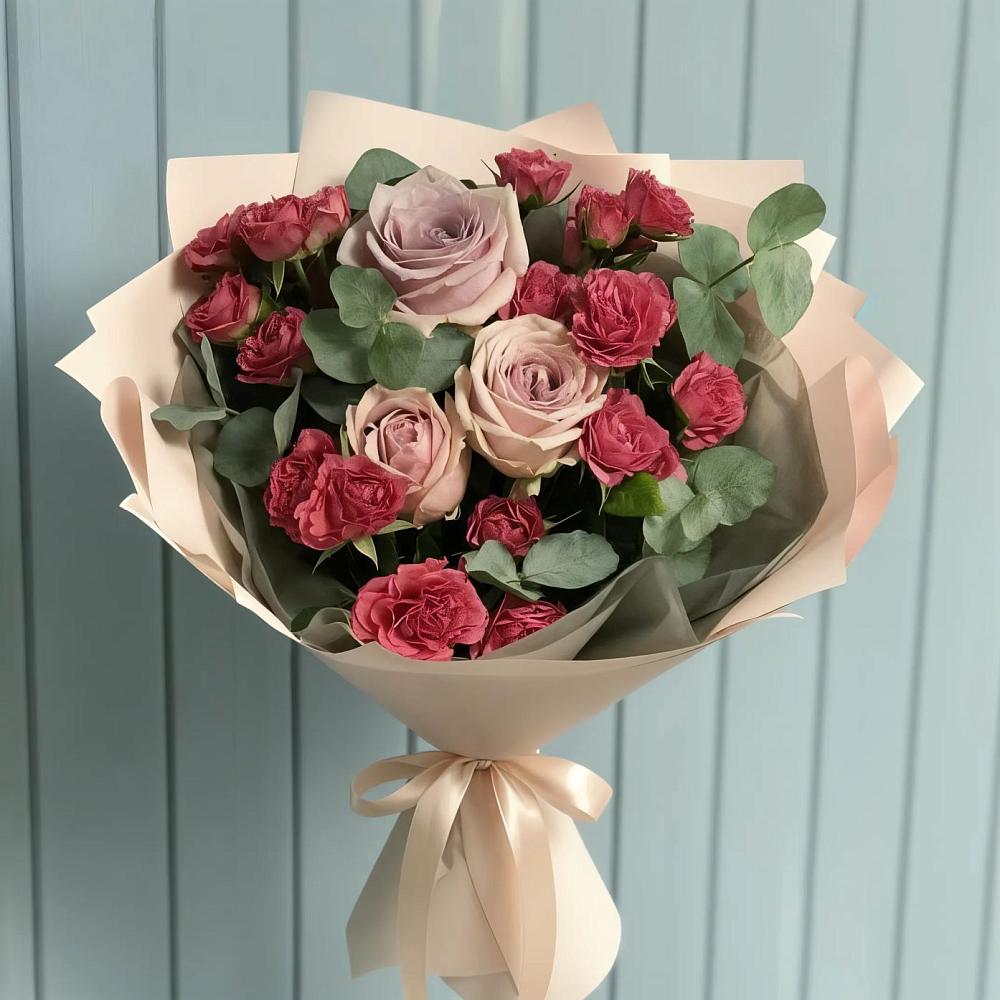 Букет цветов из: Гвоздики и Розы в Светлополянске