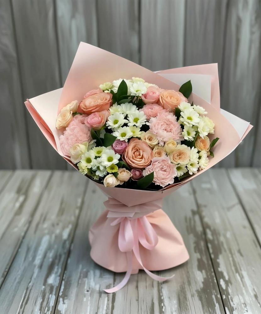 Букет цветов из: Гвоздики, Розы и Хризантемы в Светлополянске