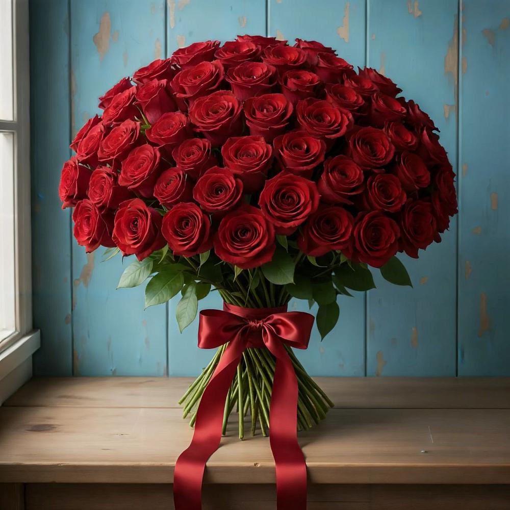 Букет Красные розы Блэк Меджик в Светлополянске