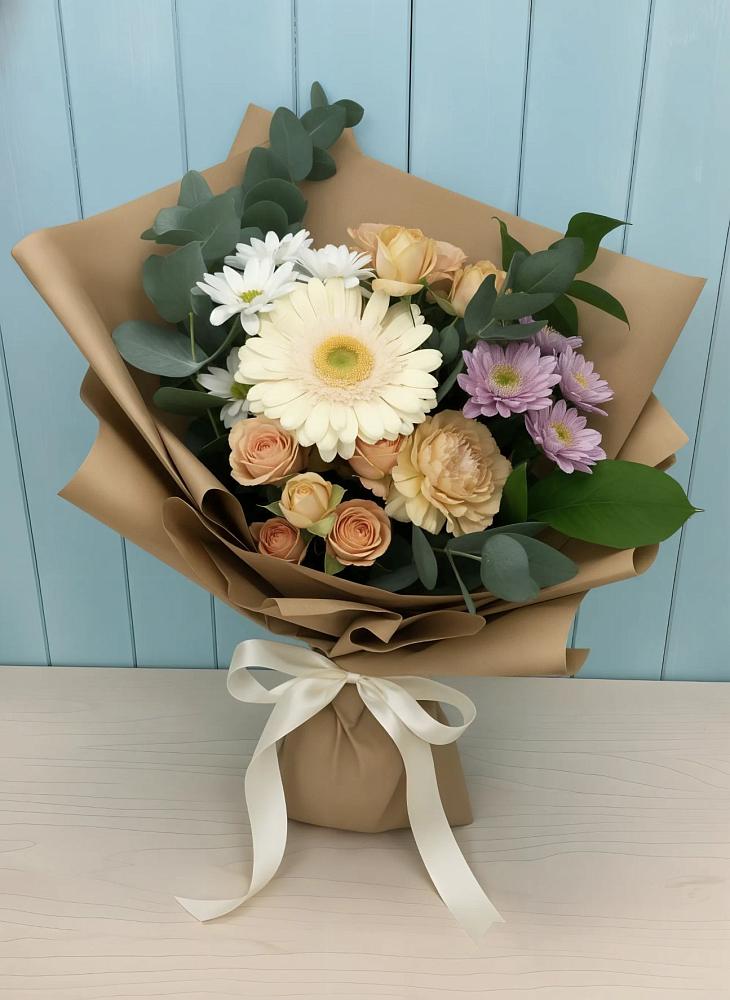 Букет цветов из: Герберы и Хризантемы в Светлополянске