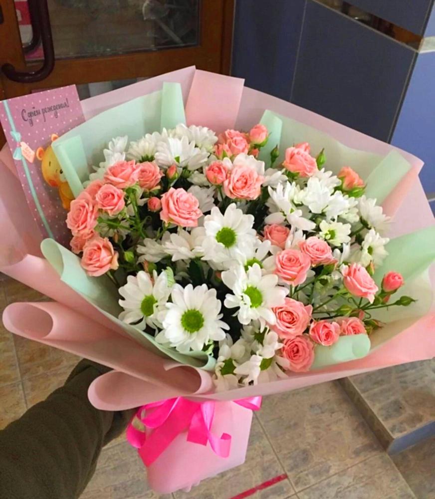 Букет цветов из: Розы и Хризантемы в Светлополянске