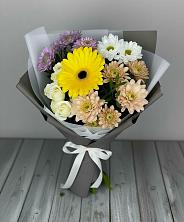 Букет цветов из:  Розы, Герберы и Хризантемы в Светлополянске