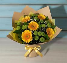Букет цветов из:  Герберы и Хризантемы в Светлополянске