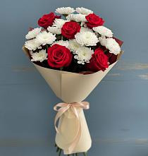 Букет цветов из:  Розы и Хризантемы в Светлополянске