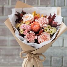 Букет цветов из:  Гвоздики, Хризантемы и Розы в Светлополянске