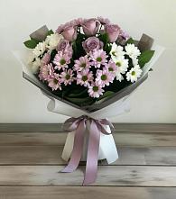 Букет цветов из:  Хризантемы и Розы #REPLACE_PRED# Светлополянске
