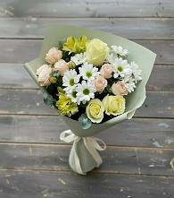 Букет цветов из:  Альстромерии, Розы и Хризантемы в Светлополянске