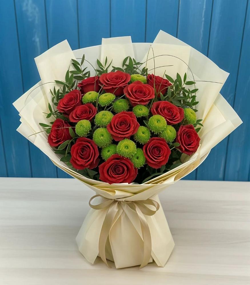 Букет цветов из: Розы и Хризантемы в Светлополянске