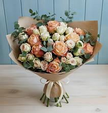 Букет цветов из:  Альстромерии и Розы в Светлополянске